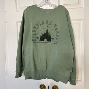 Disneyland Crewneck - Sage Green - Large